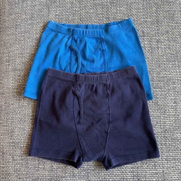 Hanna Andersson Boys’ Blue Organic Cotton Boxer Briefs – 2 Pairs, Size M - Picture 1 of 2